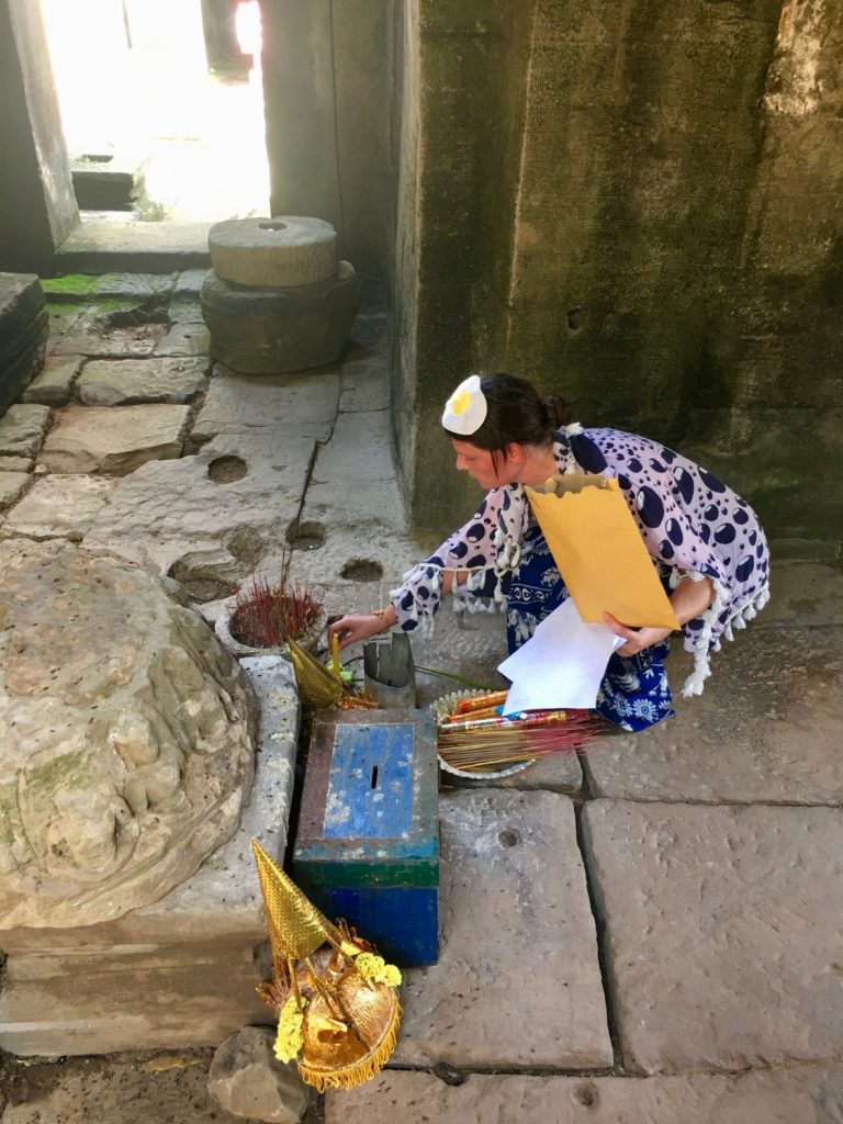 Cambo Challenge Banteay Kdei temple offering